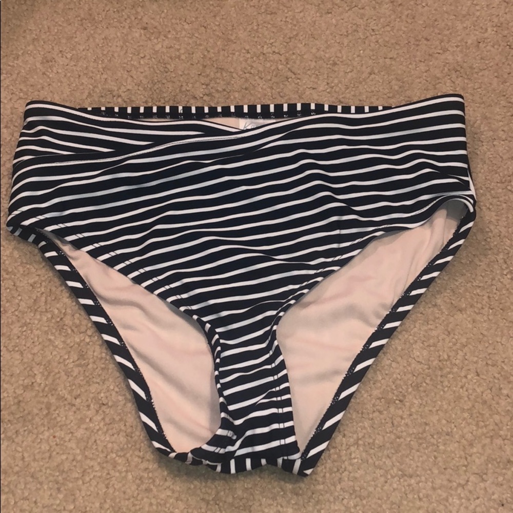Striped bikini bottoms